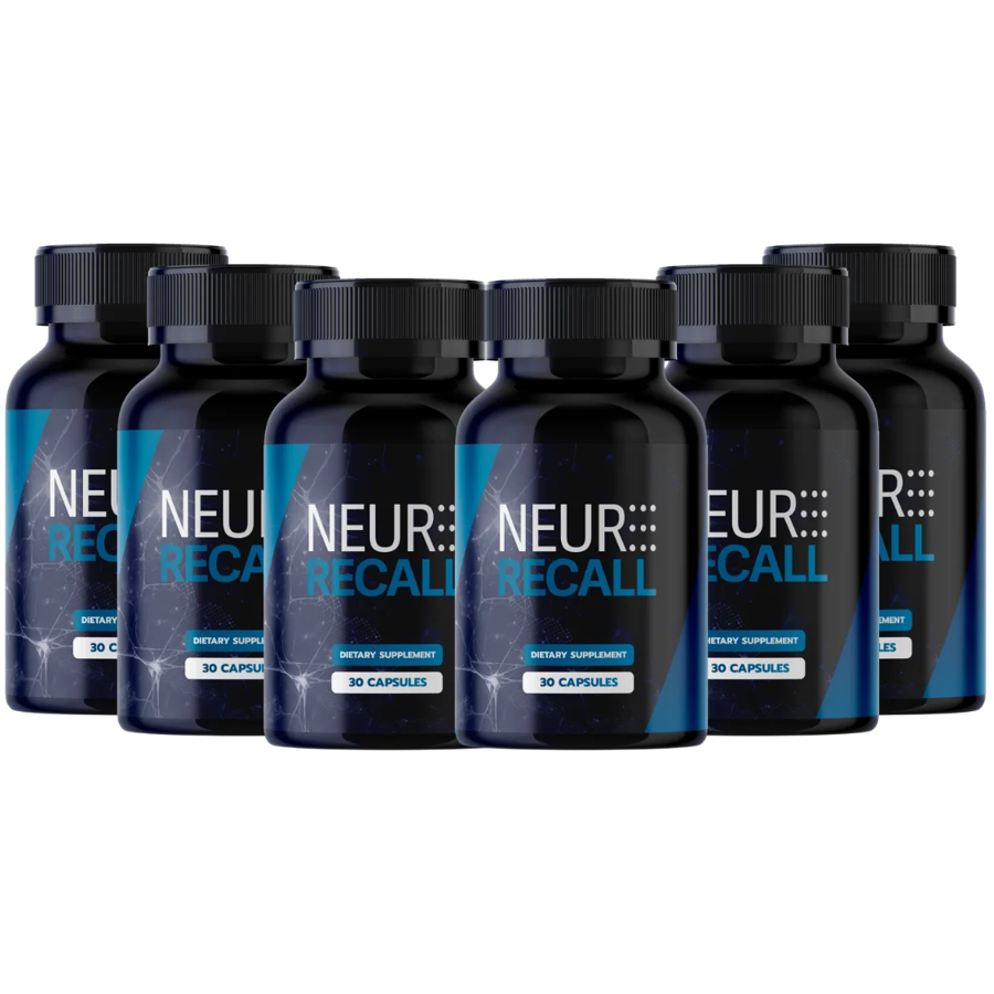 NeuroRecall supplement six-bottle package